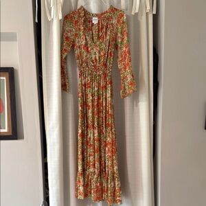 Misa LA Floral Tiered Maxi Dress Size Small